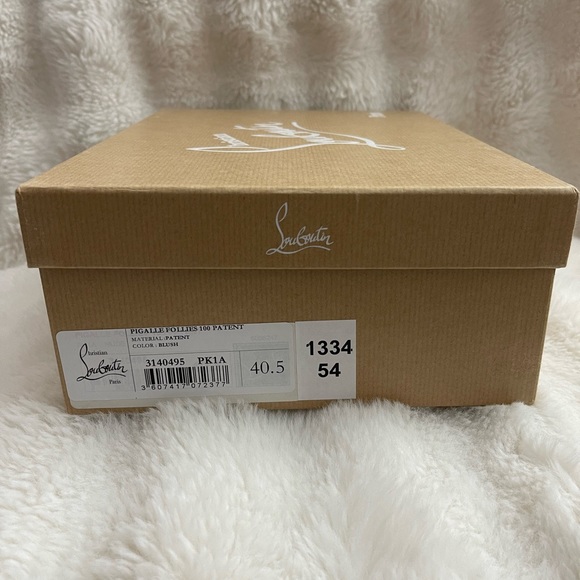 Authentic Christian Louboutin Pigalle Follies 100 Patent Blush Shoes size 40.5 - Picture 10 of 10